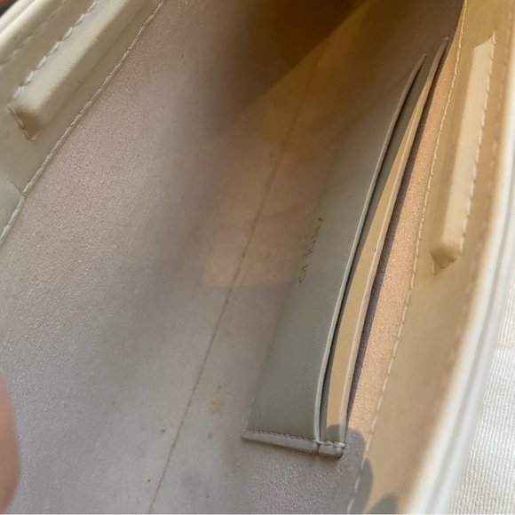 APEDE MOD WHITE CROC EMBOSSED LEATHER HOBO CHAIN SHOULDER FROGGY BAG - Picture 15 of 16